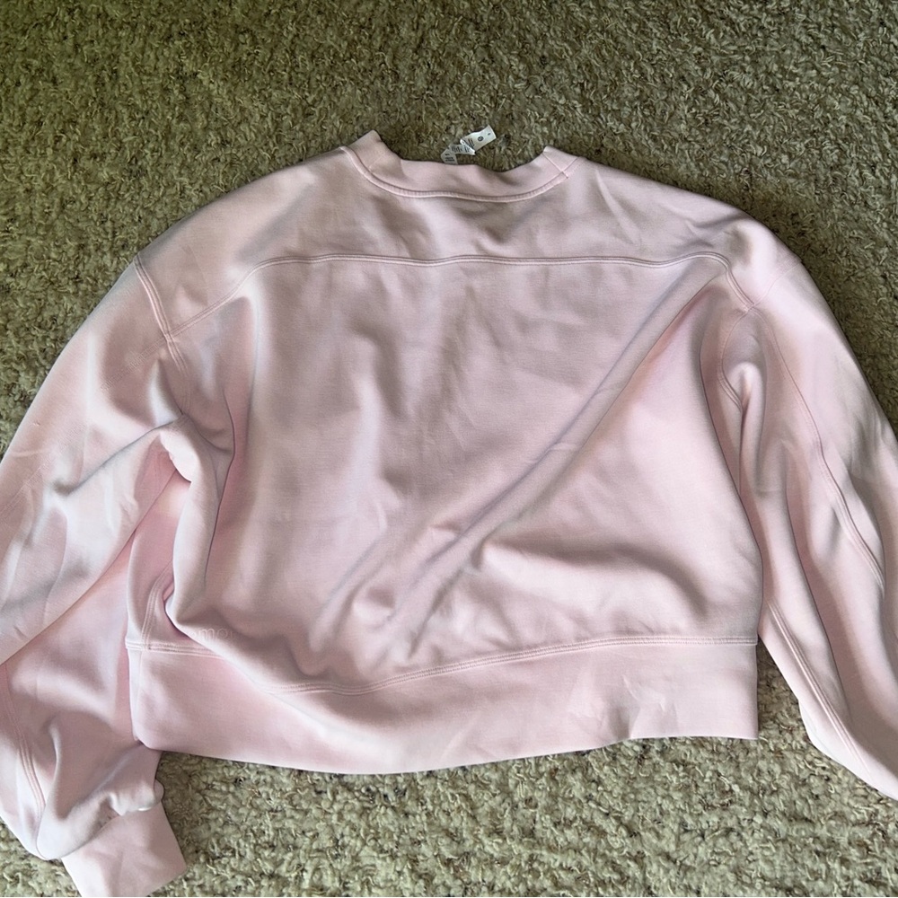 Light Pink Cropped Sweatshirt